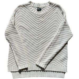ROOTS | Pullover White Knit Sweater XS